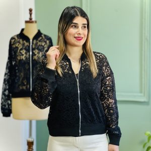 بامبر دانتل گل برجسته { مشکی . سرمه ای } - کد 01