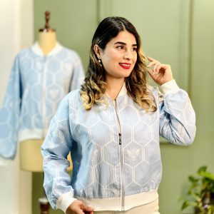 بامبر ژاکارد Honey ( آبی آسمانی ) - کد 011